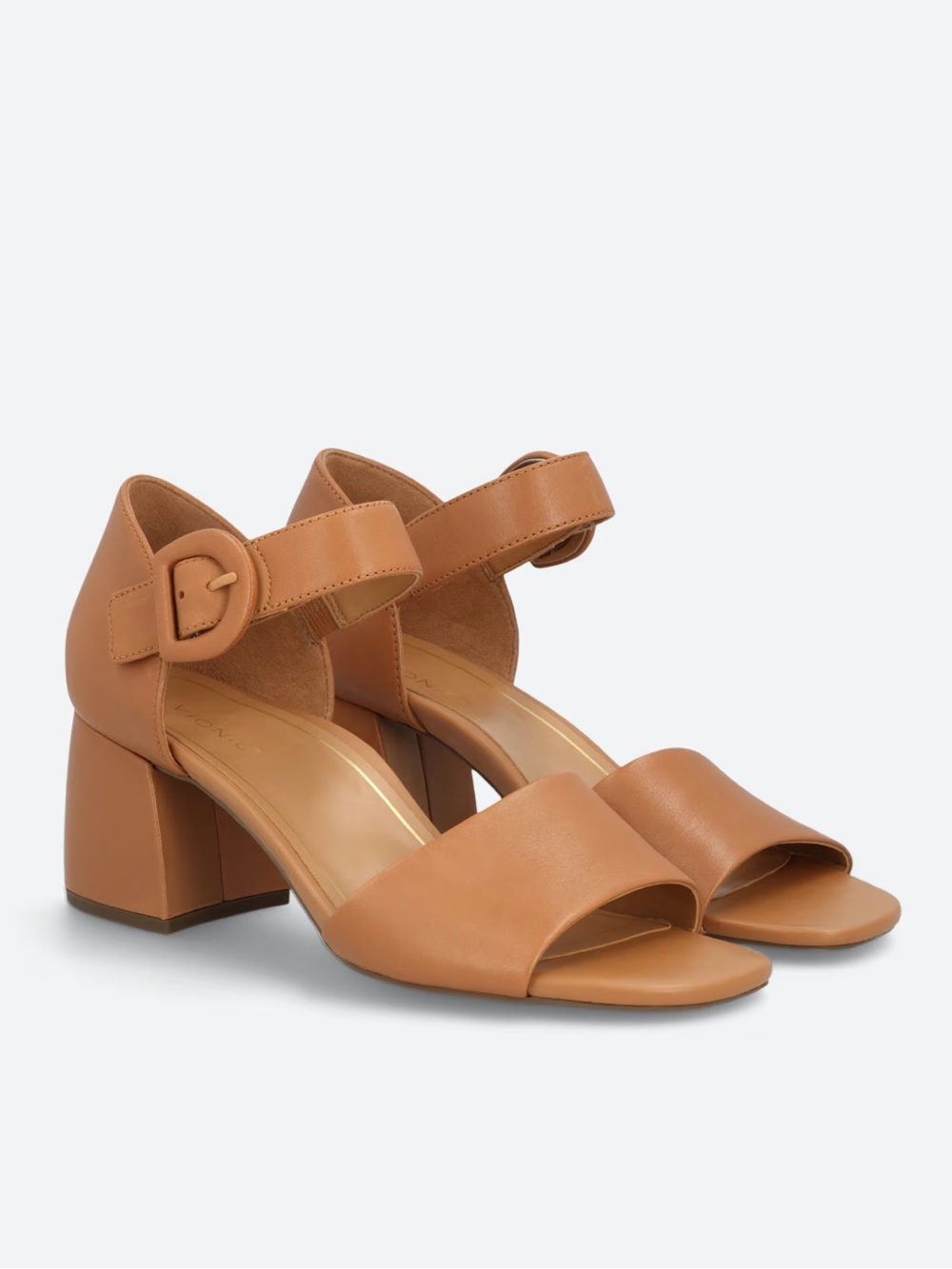 Vionic Chardonnay Heeled Sandal - size 9 - Tan